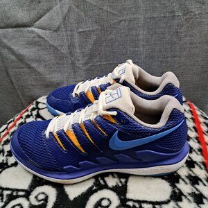 Men’s Nike AIR ZOOM VAPOR X CPT Sz 10 Tennis Court Shoes Blue White AQ8610-403